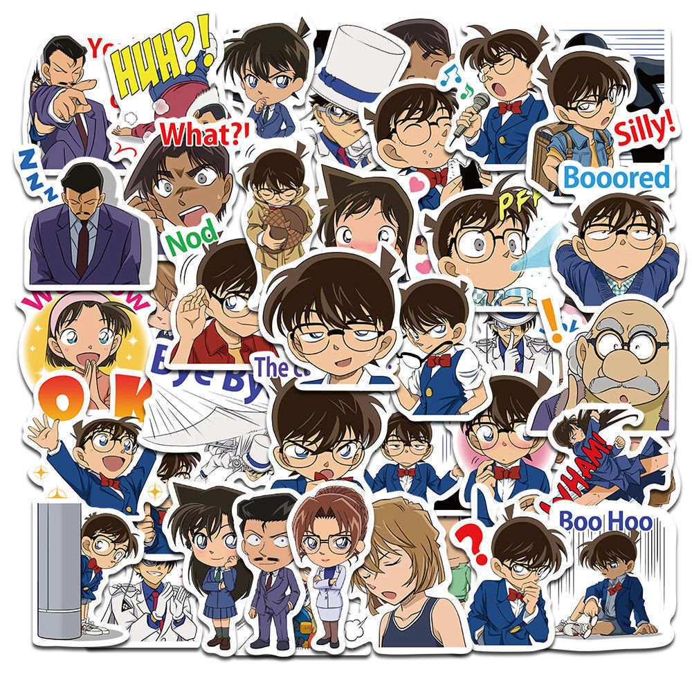 Bộ 110 Tấm Sticker Chống Thấm Nước Hình Thám Tử Conan Phantom Thief Kidd Merchandise DIY Trang Trí Máy Tính