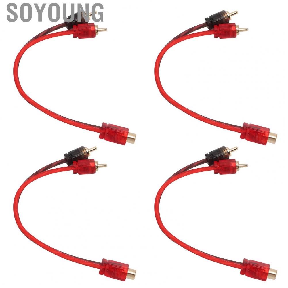 Soyoung Audio RCA Splitter Adaptor Cable  High Accuracy Noise Rejection 1 Female 2 Male Adapter Quality  for Device with 3.5mm Jack