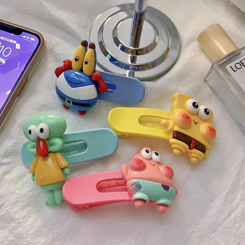 Kẹp Tóc Hình Ngôi Sao Hoạt Hình Dễ Thương Phong Cách Hàn Quốc Cho Bé Gái