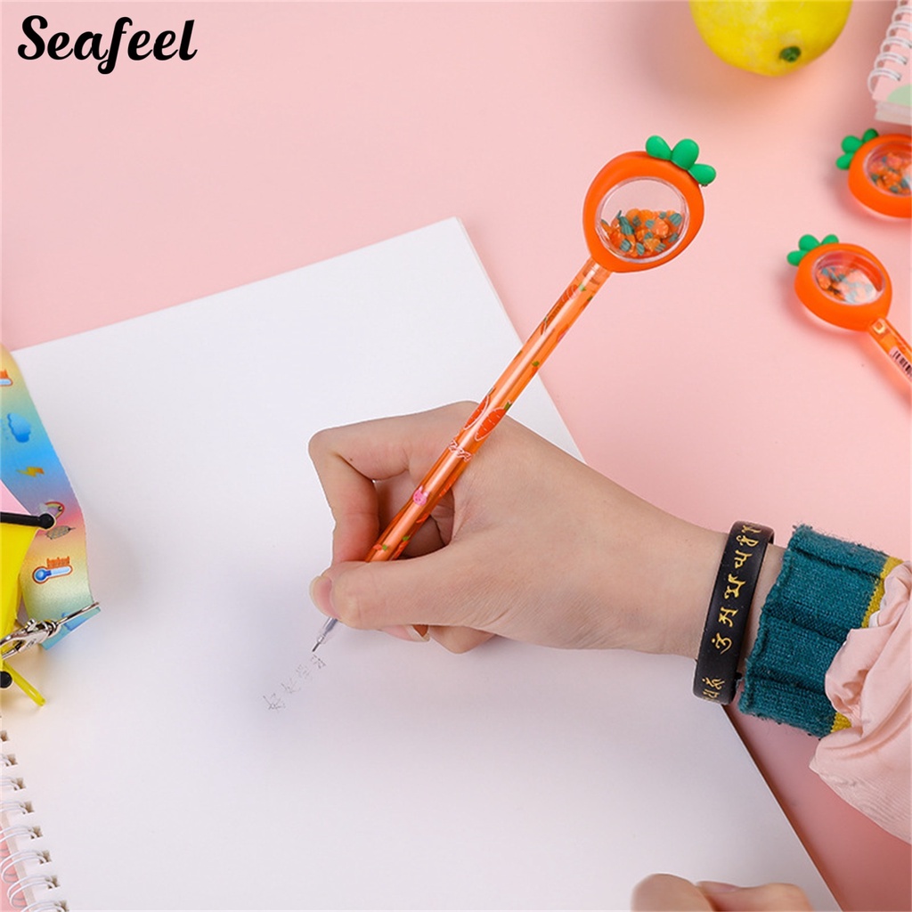 Set 10 Bút Mực Đen Hình Củ Cà Rốt Dễ Thương