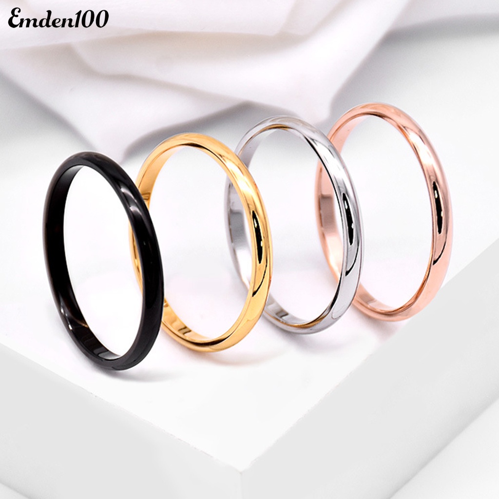 Nhẫn Cặp Bằng Thép Titan Tinh Tế Đa Năng