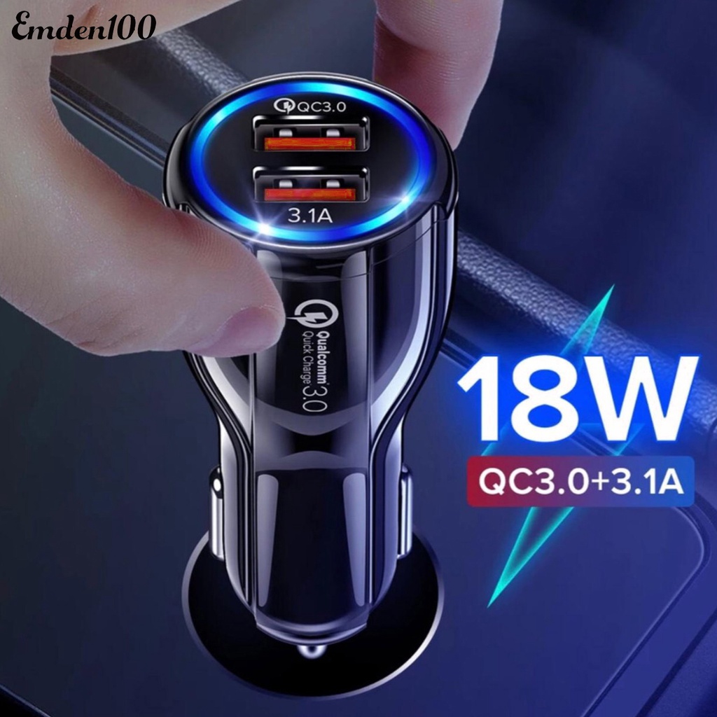 Tẩu Sạc Nhanh QC3.0 12 / 24V Cổng USB Cho Xe Ô Tô