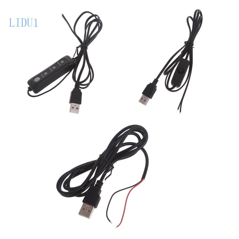 Dây Cáp Mở Rộng LIDU1 Male 2 Pin USB Dành Cho Quạt Đèn LED 5V USB