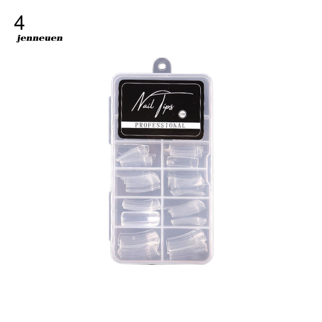 Bộ 100 Móng Tay Giả Điêu Khắc Che Phủ Toàn Diện Lâu Trôi