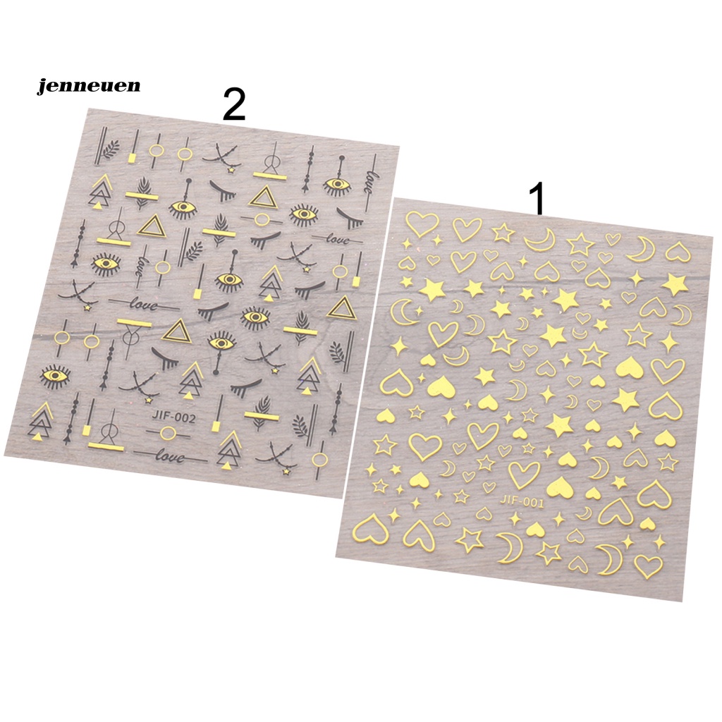 Miếng Dán Trang Trí Móng Tay Hình Ngôi Sao Lấp Lánh