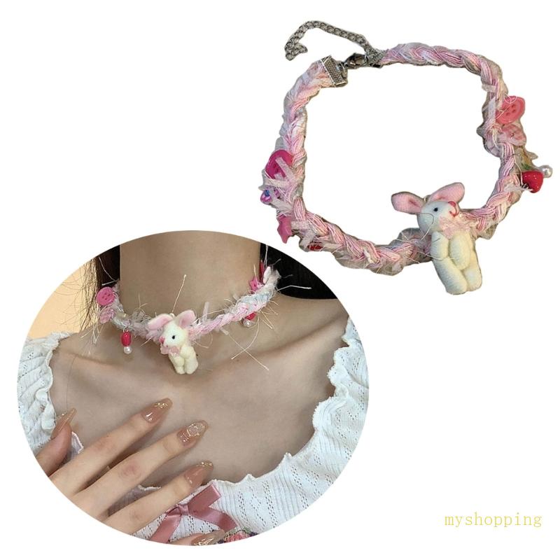 Vòng cổ Mặt Hình Thỏ Phong Cách Harajuku 2023