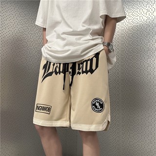 Quần Short Thể Thao Nam Gothic Chữ Huy Hiệu Bóng Rổ Quần Crop Rời