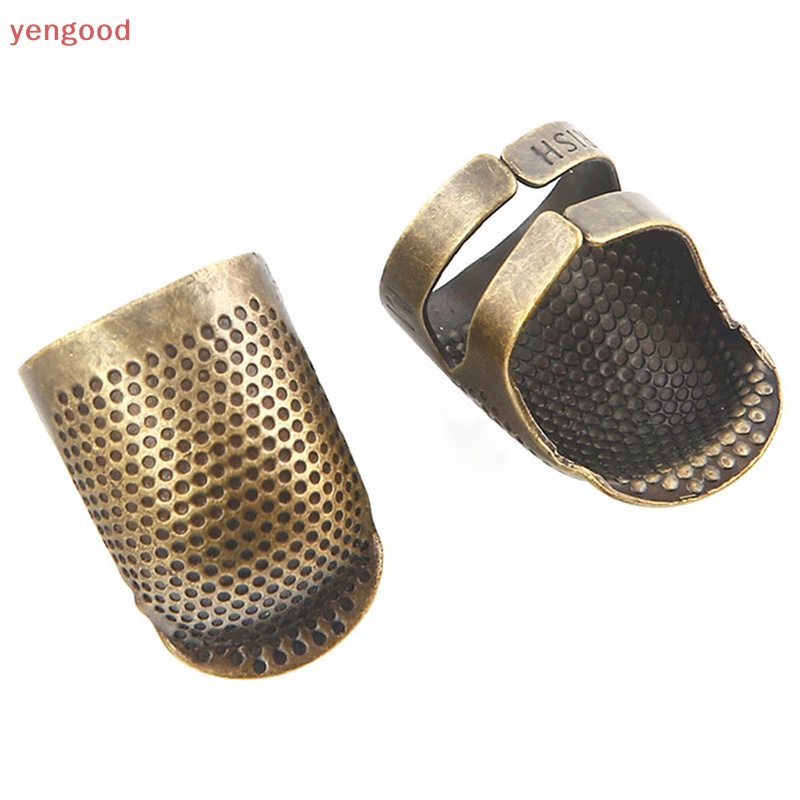 Dpfksp Bảo Vệ Ngón Tay Vàng Thimble Kim Loại May Phụ Kiện Dụng Cụ Cầm Tay