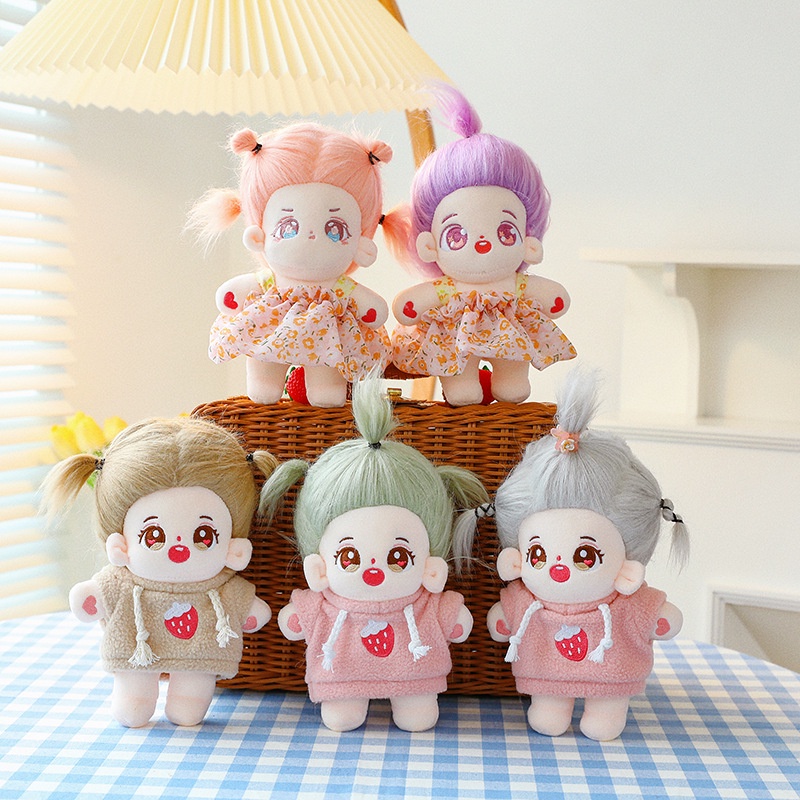 Búp Bê Nhồi Bông Hình Ngôi Sao Tóc Chiên 20cm Nhiều Kiểu Dáng Làm Quà Tặng Cho Bé Gái