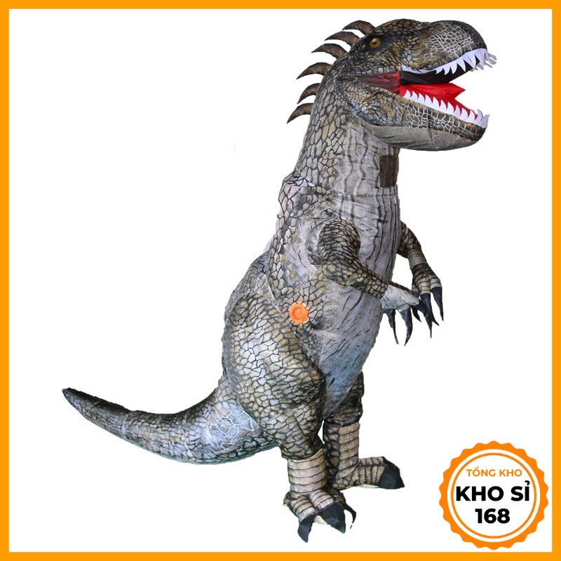 Bộ đồ bơm hơi hóa trang khủng long gai xám (đã kèm bơm) đồ hóa trang halloween cosplay vui nhộn size người lớn E1395
