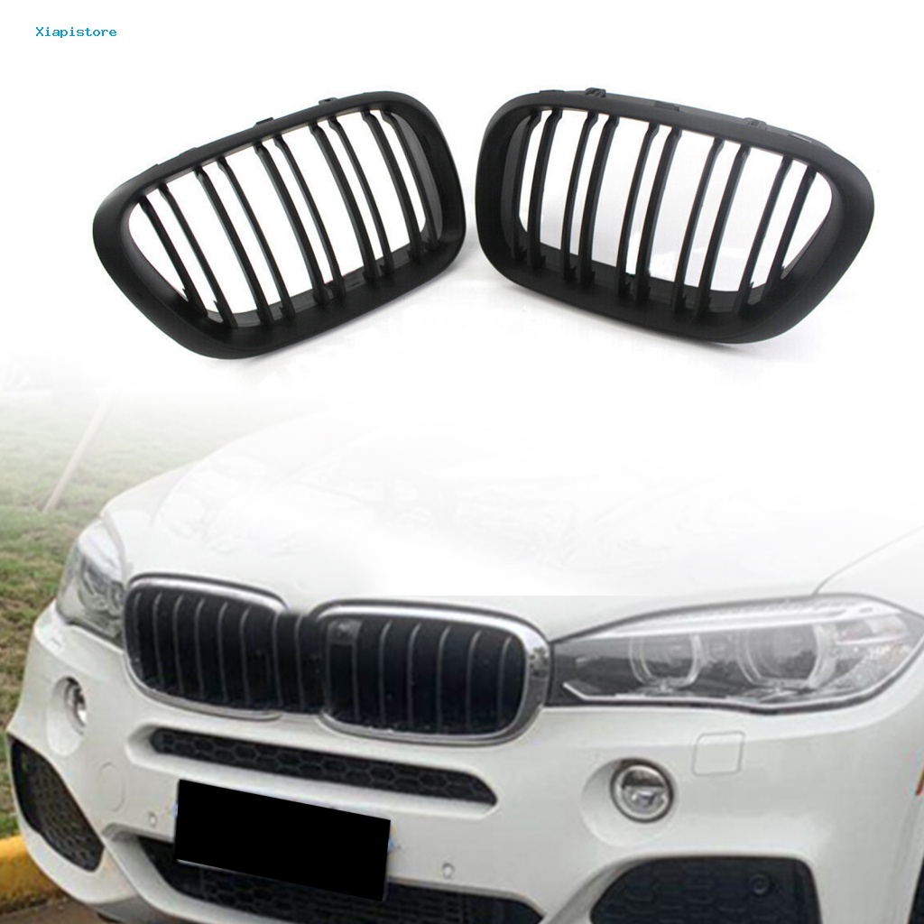 [Xiapistore] 2 Lưới Tản Nhiệt Trước Hai Đường Kẻ Trái Phải Màu Đen Nhám 51138250052 51138250051 Phụ Kiện Chuyên Dụng Dành Cho BMW X5 Series E53 99-03