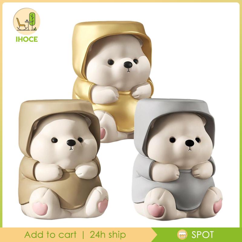 Mô Hình Gấu Bằng Nhựa Resin Để Bàn Trang Trí Văn Phòng