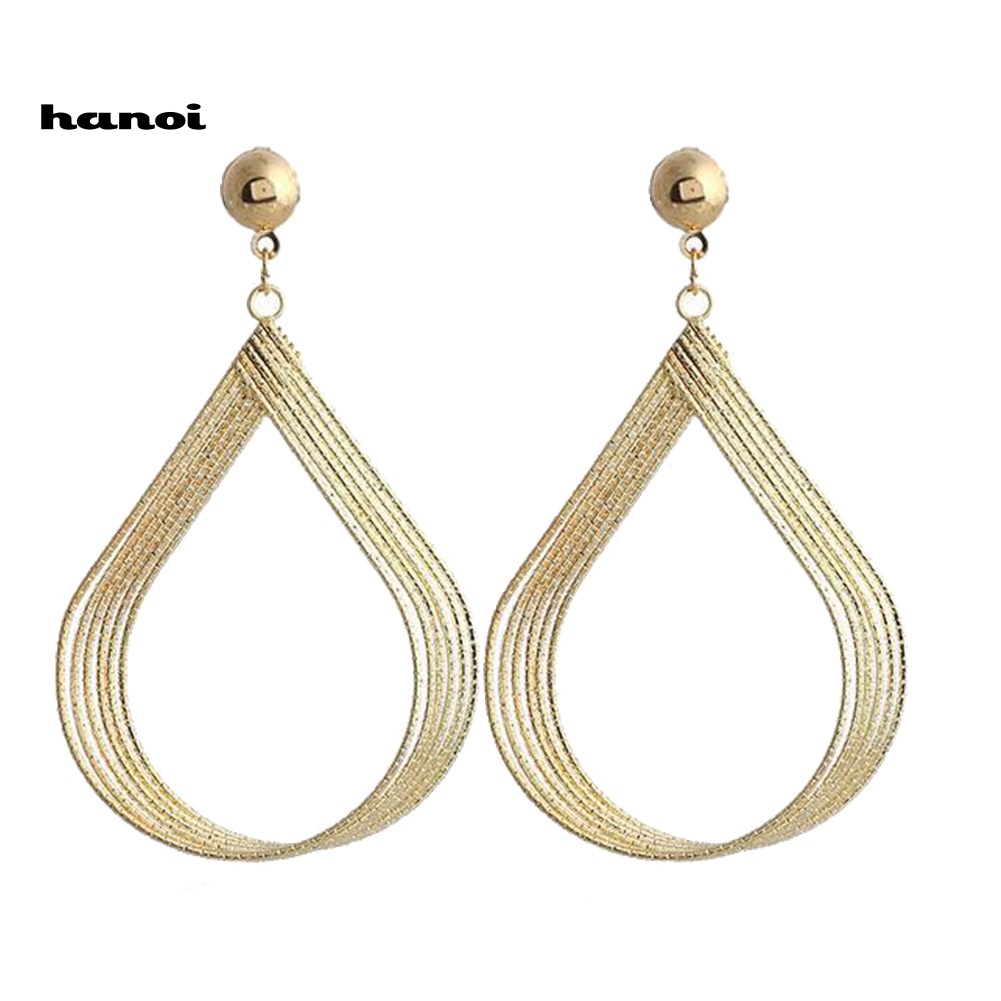 Khuyên Tai Hình Giọt Nước Rỗng Đơn Giản Thời Trang Cho Nữ