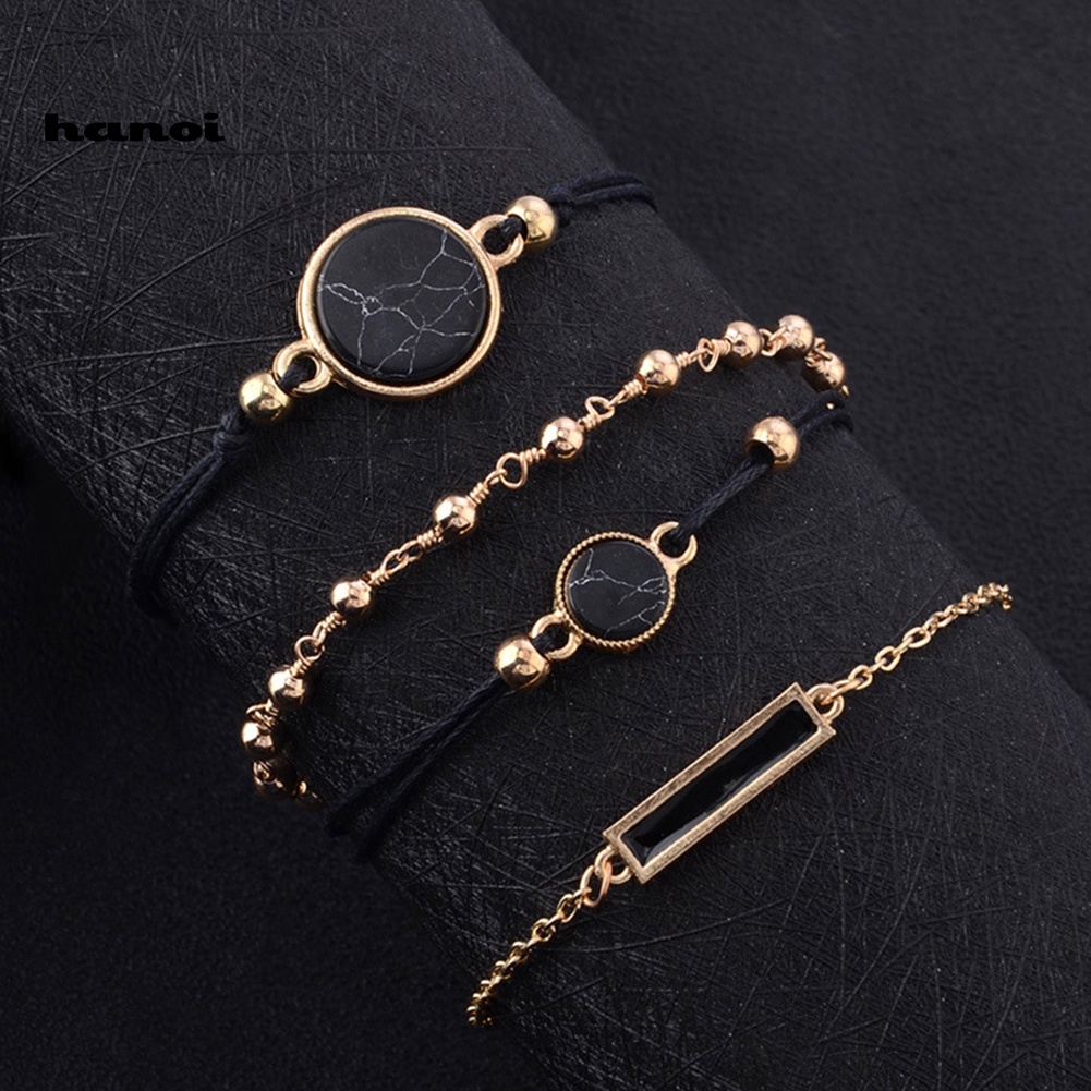 Set 4 Vòng Đeo Tay Phong Cách Bohemian Xinh Xắn Dành Cho Nữ