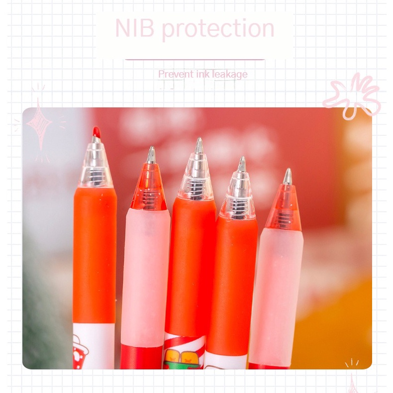 1 Bút Mực Đen Ngòi 0.55MM Họa Tiết Giáng Sinh