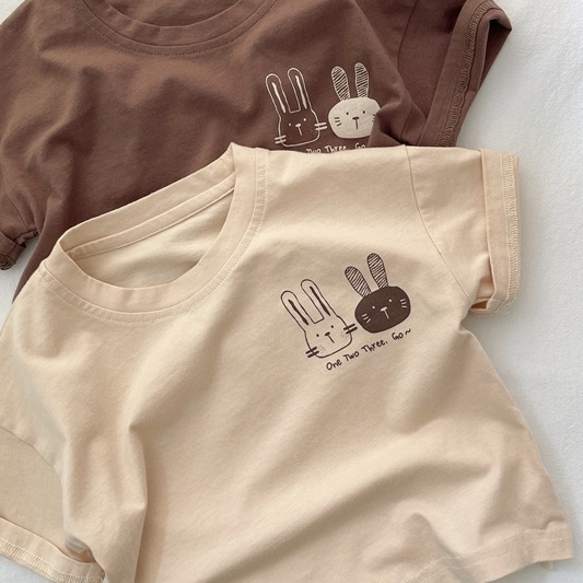 Áo Thun Cotton Mỏng Tay Ngắn Màu Trơn Cổ Tròn Thời Trang Mùa Hè 2023 Mới Cho Bé