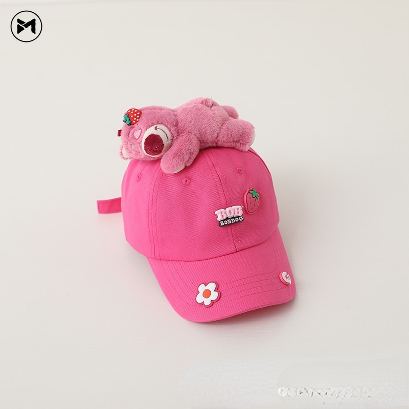 Mũ Lưỡi Trai Hình Chú Gấu Dễ Thương Cho Bé Gái 2-7 Tuổi