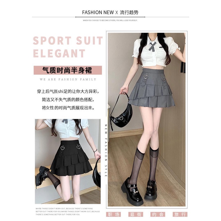 Chân Váy Ngắn Chữ a Lưng Cao Xếp Ly Lệch Tà Thời Trang Mùa Hè Hàng Mới Dành Cho Bạn Nữ