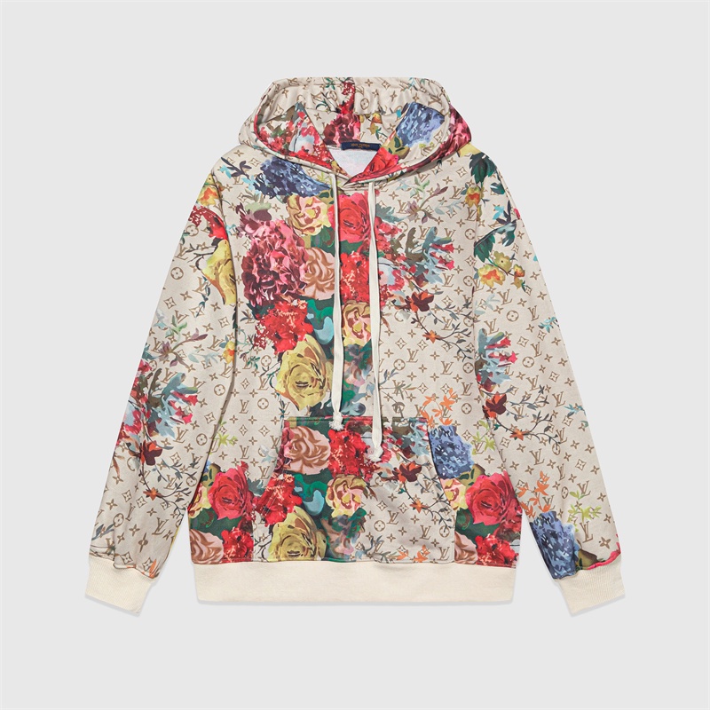 Áo Hoodie Cotton Tay Dài In Họa Tiết Dây Rút Cổ Điển Thời Trang Unisex LO666UIS