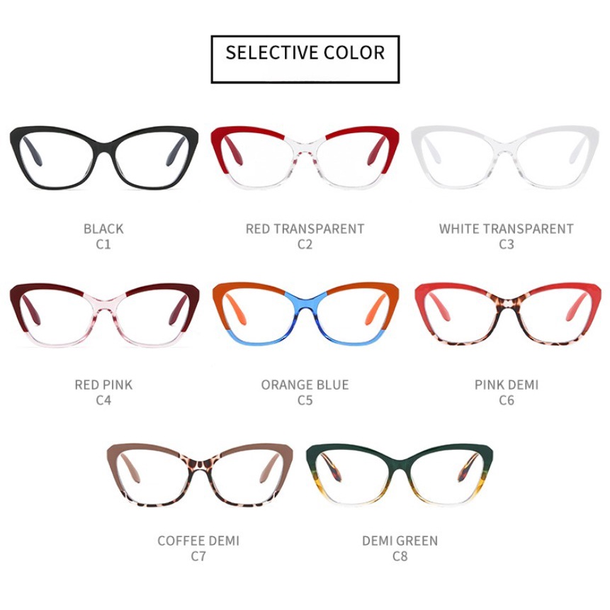 Kính Mát Mắt Mèo Chống Ánh Sáng Xanh Phong Cách Âu Mỹ Mới 2023  TR90