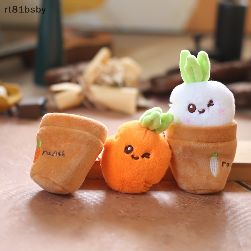 Thú Nhồi Bông Hình Thỏ Và Cà Rốt Dễ Thương Trang Trí Móc Khóa