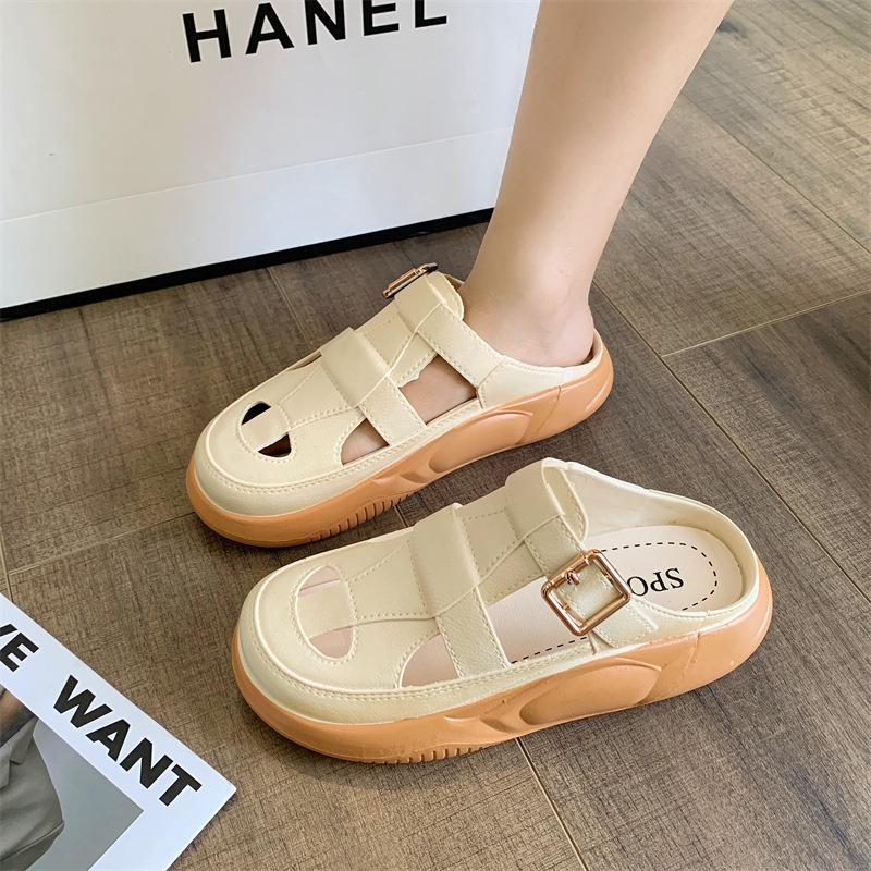 Giày Sandal Đế Dày Thời Trang Đi Biển Mùa Hè Cho Nữ