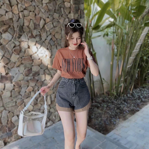 Bigsize Set áo thun NEW YORK kèm quần jeans 55-95kg