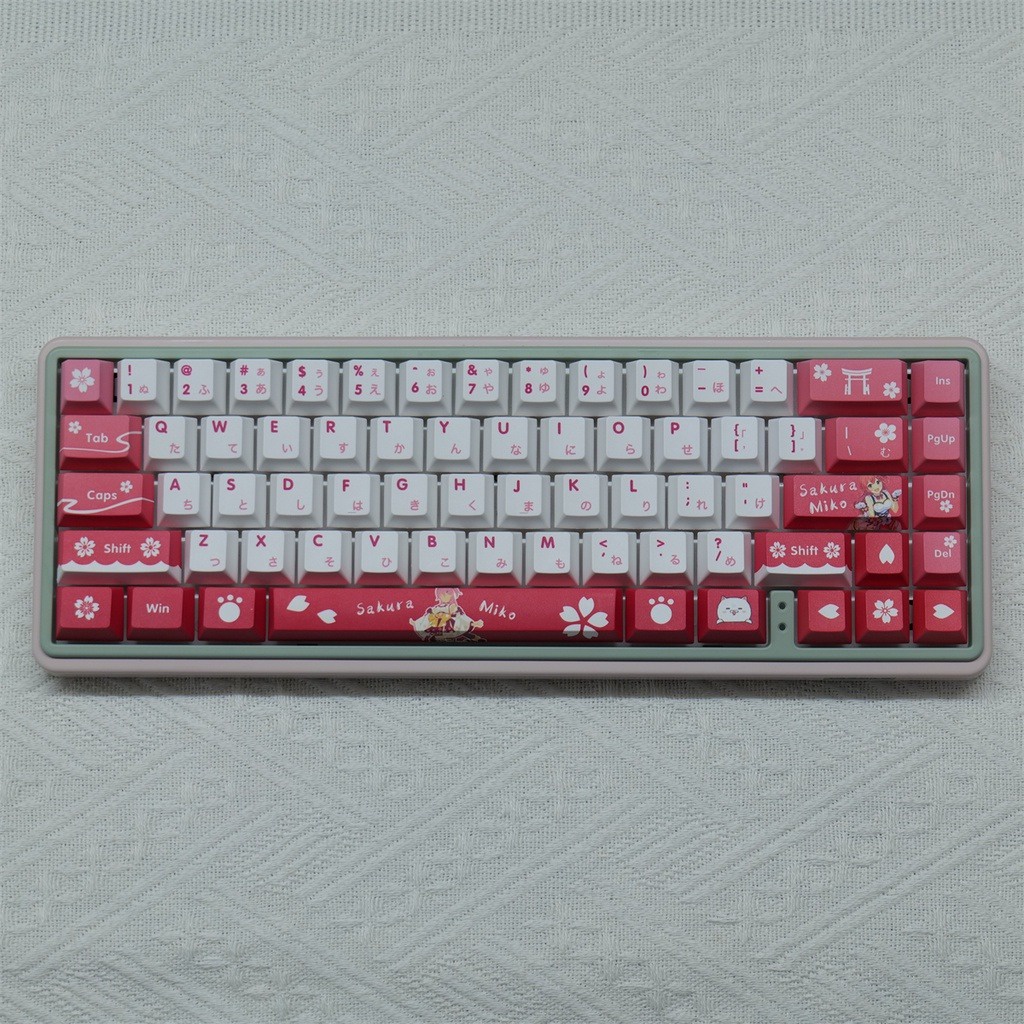 Sakura Miko Keycaps Cherry Profile Anime PBT Dye Sub Bàn Phím Cơ Keycap
