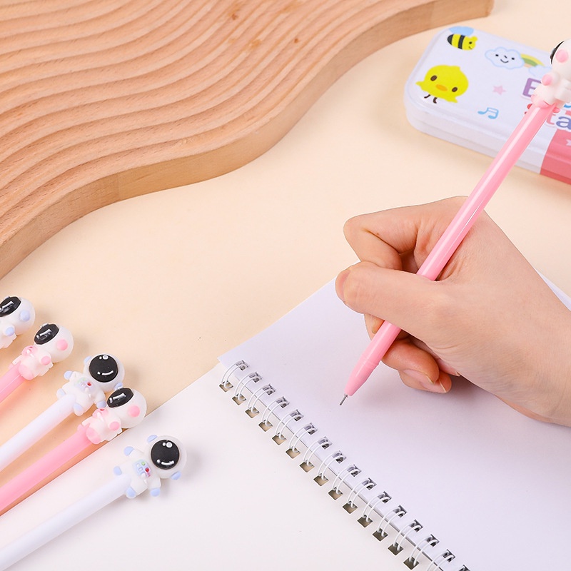 Bút Mực Gel Ngòi 0.5mm Họa Tiết Phi Hành Gia Hoạt Hình Dễ Thương Cho Bé
