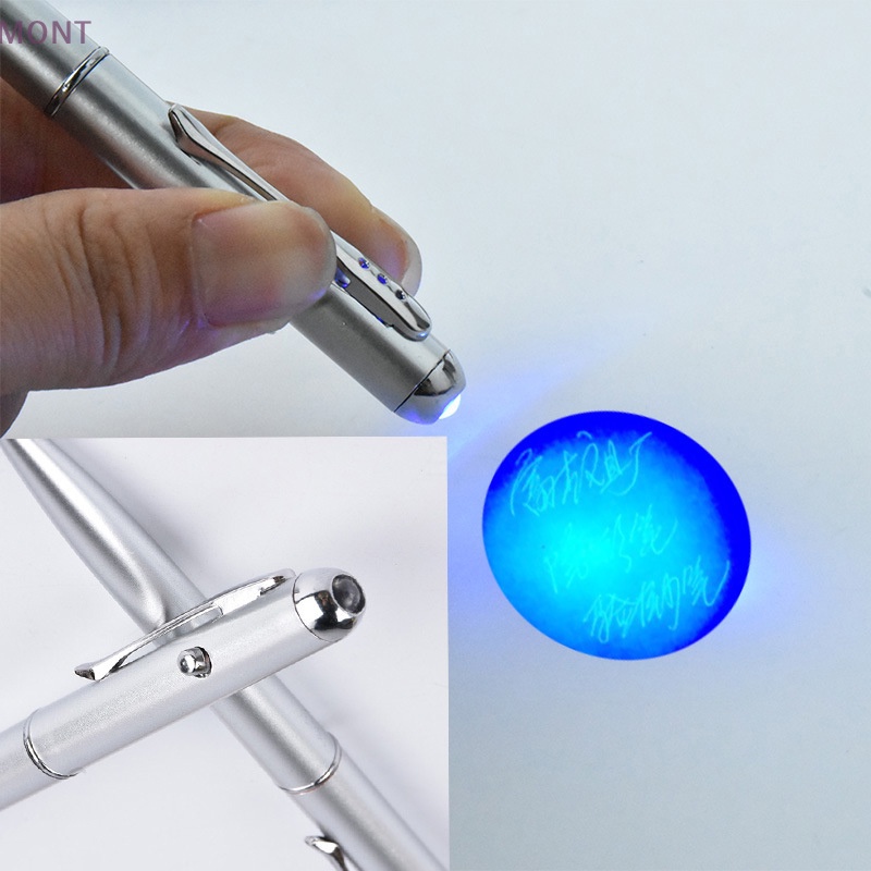 Bút Bi Có Đèn LED UV Tàng Hình Dùng Viết Lời Nhắn Bí Mật