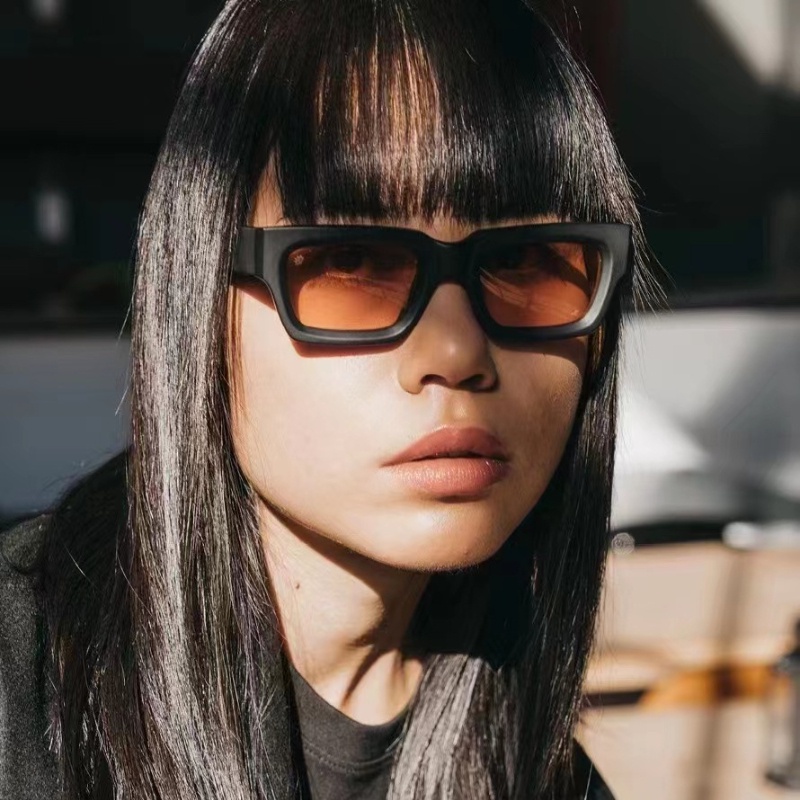Kính Mát Gọng Vuông Dày Phong Cách Hip Hop Vintage Thời Trang Cho Nam Và Nữ