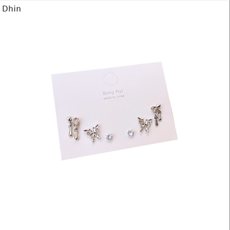 Bộ 6 Khuyên Tai Tròn Màu Bạc Phong Cách Vintage Thời Trang Cho Nữ Y2K