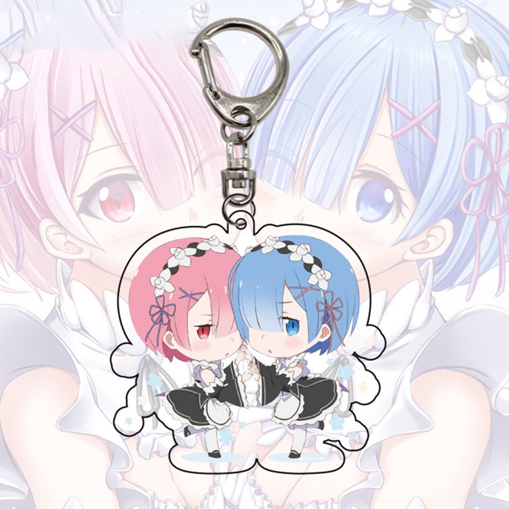 Móc Khóa Mặt Hình Nhân Vật Anime Rem Nhật Bản
