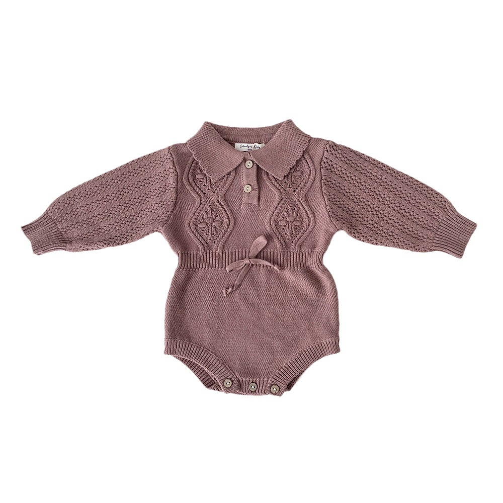 Bộ Áo Liền Quần Tam Giác Tay Dài Thời Trang Thu Đông Cho Bé