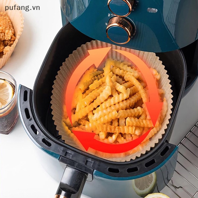 Pufang 50pcs air fryer giấy lót dùng một lần giỏ non-stick oil-proof baking paper vn