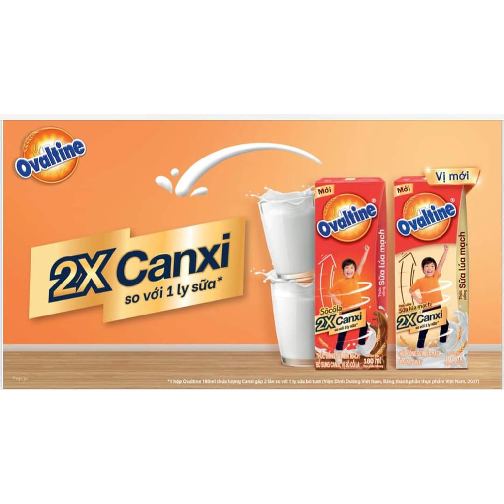 Sữa OVALTINE socola lúa mạch canxi cao