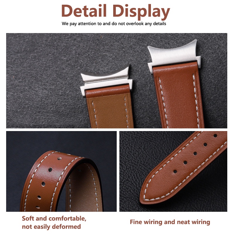 Dây Đeo Bằng Da Thật Cho Đồng Hồ Thông Minh Samsung Galaxy Watch 6 Classic 47mm 43mm 44mm 4 5 Pro