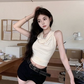 Cozok áo croptop sát nách có nón thời trang quyến rũ cho nữ kiểu hàn quốc