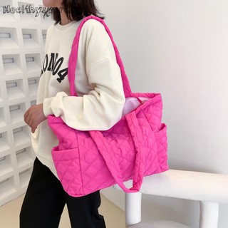 Túi xách mùa thu đông lớn bông đệm phụ nữ túi đeo vai top-handle purse
