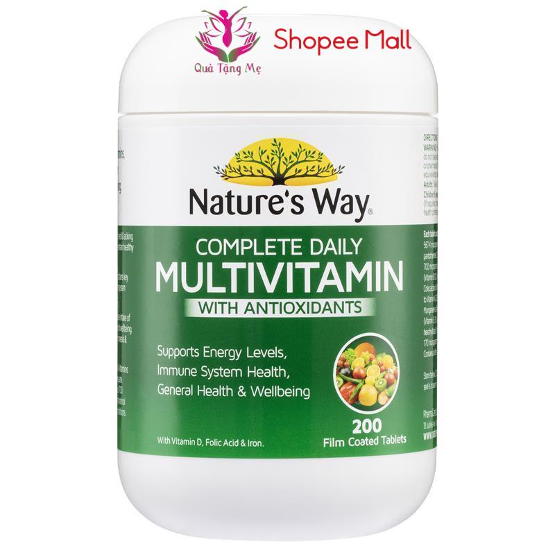 Multivitamin Healthy Care nature’s way complete daily multivitamin vitamin tổng hợp hộp 200 viên Quatangme1