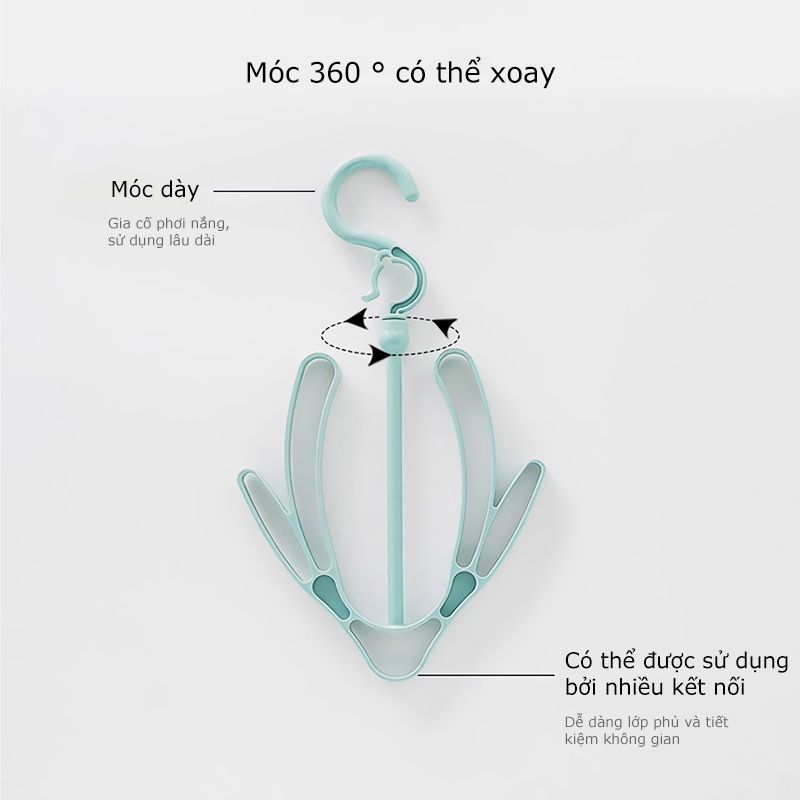 Móc Phơi Giày Xoay 360 độ Thông Minh ARSE FANS