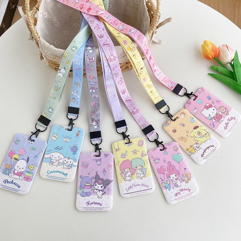 SANRIO Mới Túi Đựng Thẻ Đi Học / Xe Buýt Hình Hello Kitty Melody Kulomi Dễ Thương