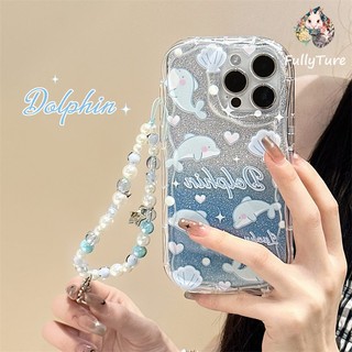 Ốp Điện Thoại Silicon Dẻo Màu Laser Thời Trang Kèm Vòng Đeo Tay Cho Iphone 14 13 12 11 X Pro 8 7