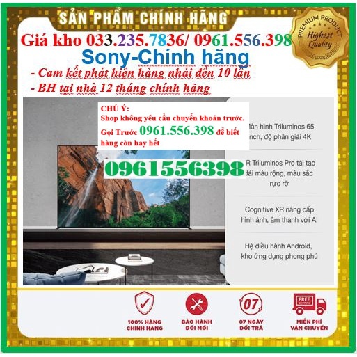[New} Tivi Sony 4K 65 Inch XR-65X95J BH: 24 tháng tại nhà toàn quốc - -