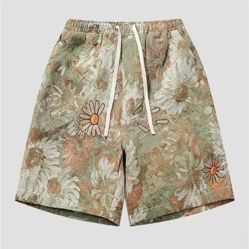 Quần Short Thể Thao Phong Cách Retro Đường Phố Mùa Hè Mới Cho Nam