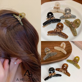 Kẹp Tóc Nhỏ Bằng Acrylic In Chữ Phong Cách Retro