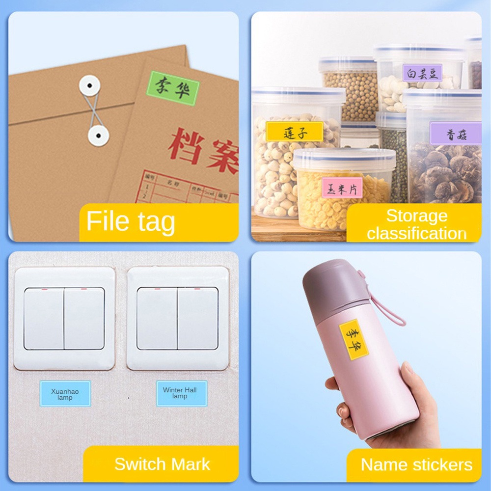 Tự Dính Nhãn Chống Thấm Nước Viết Tay Màu Sticker Trống Note Nhãn Có Thể Viết Tên Dán Trường Văn Phòng Phẩm Cung Cấp CHÚNG TÔI