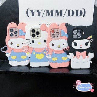 Vỏ Silicon Mèo Kitty Cho iPhone 14 13 12 11 Pro Max 14 Plus 12 13 Mini Giai Điệu Dễ Thương Vỏ Hoạt Hình Kuromi Vỏ Điện Thoại Chống Rơi