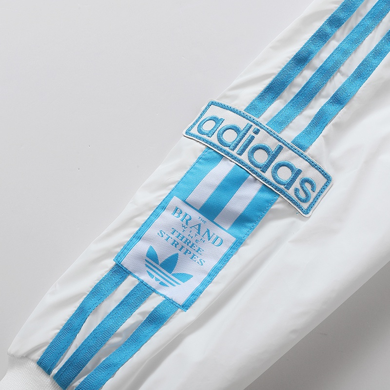 Thêu logo adidas áo gió có mũ trùm đầu ban đầu áo gió nữ áo gió thể thao áo gió ngoài trời