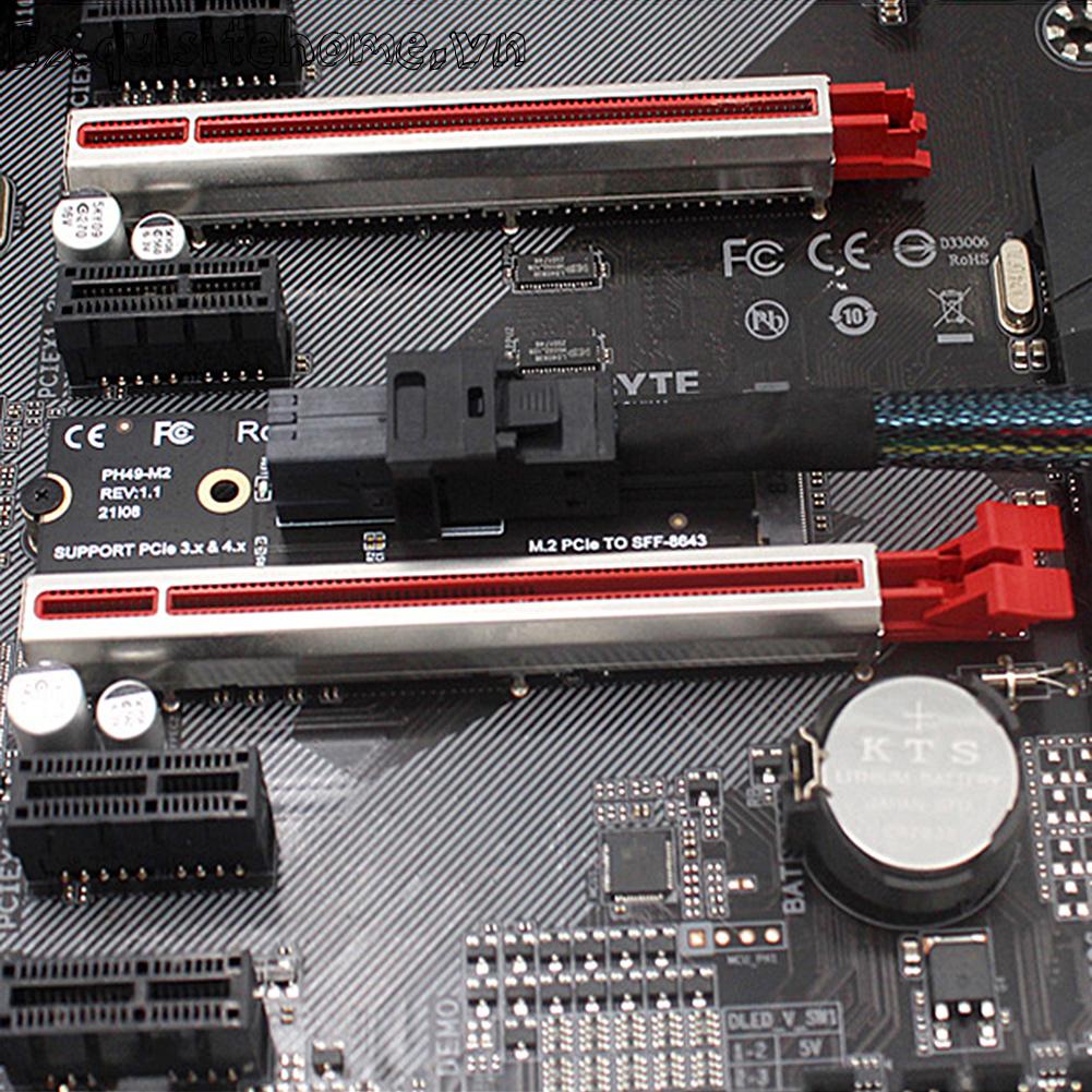 M.2 nvme to u.2 riser card mkey pciex4 to sff8643 expansion card for desktops
